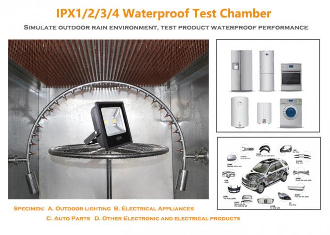 IEC 60529 물 진입 시험 장비 IPX1~IPX4 1m ³, 방수 시험 약실 3
