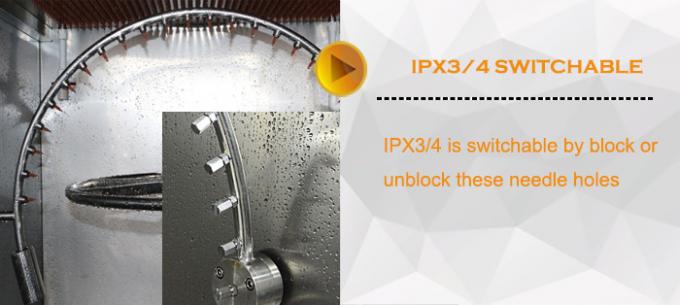 IEC 60529 IPX3 IPX4 IP 부호 테스트 약실에 대하여 전류를 고주파로 변환시키는 관 살포 물 1