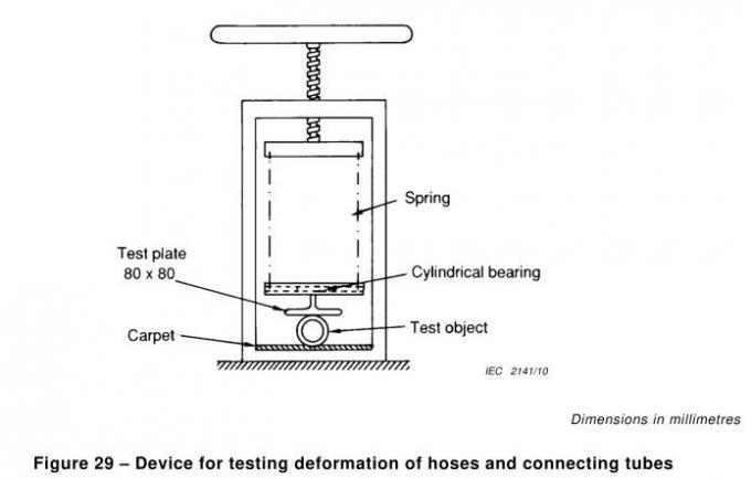 IEC 60312-1 접속과 진공 청소기류 시험 장비의 호우스 튜브 0